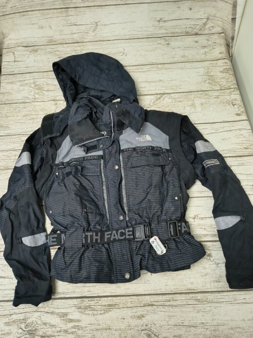 Vintage Iconic The North Face Steep Tech Women’s Size 10 Hooded Black Jacket